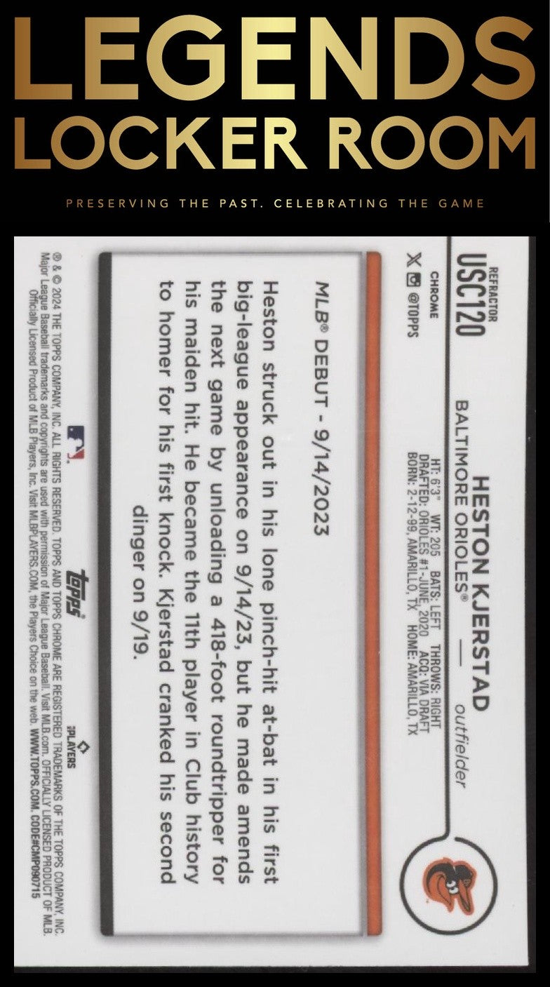 2024 Topps Chrome Update #USC120 Heston Kjerstad Refractors