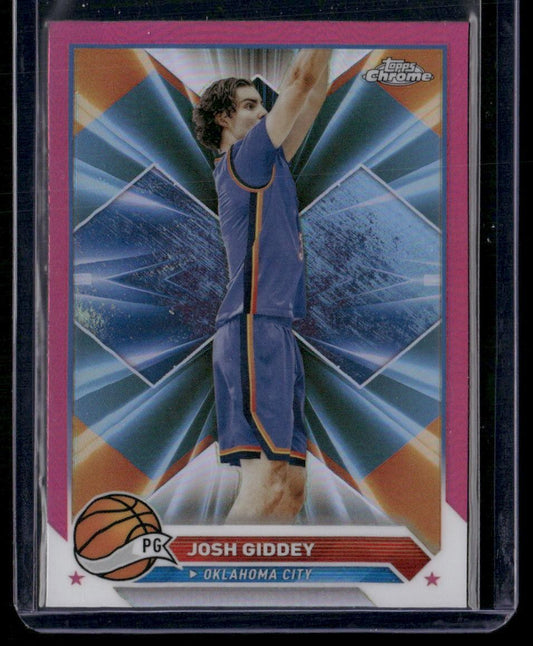 2023-24 Topps Chrome #74 Josh Giddey Magenta Refractors