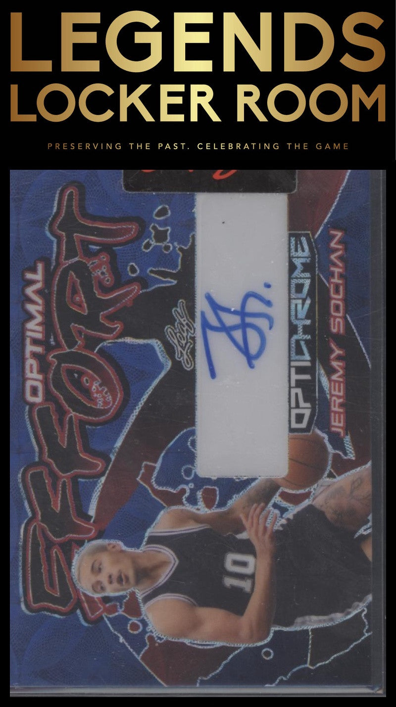 JEREMY SOCHAN spurs 2023 Leaf Optichrome optimal effort AUTO Proof 1/1