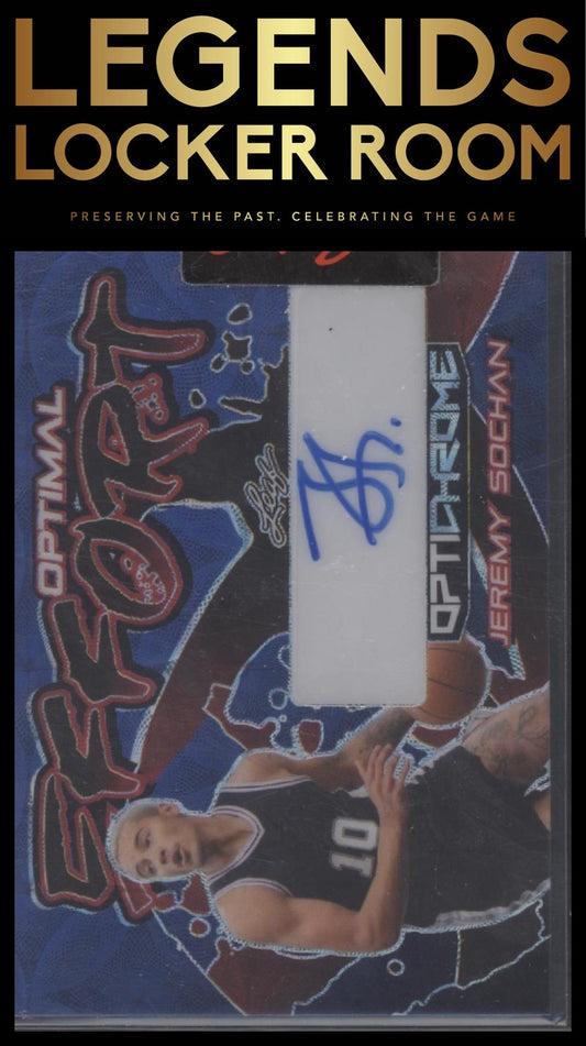 JEREMY SOCHAN spurs 2023 Leaf Optichrome optimal effort AUTO Proof 1/1