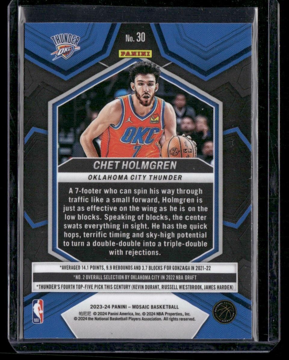 2023-24 Panini Mosaic #30 Chet Holmgren