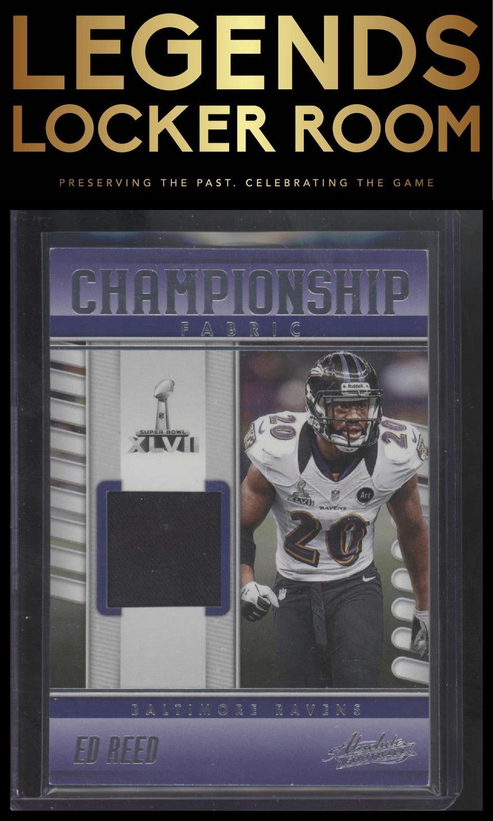 2023 Panini Absolute #CF-15 Ed Reed Championship Fabric