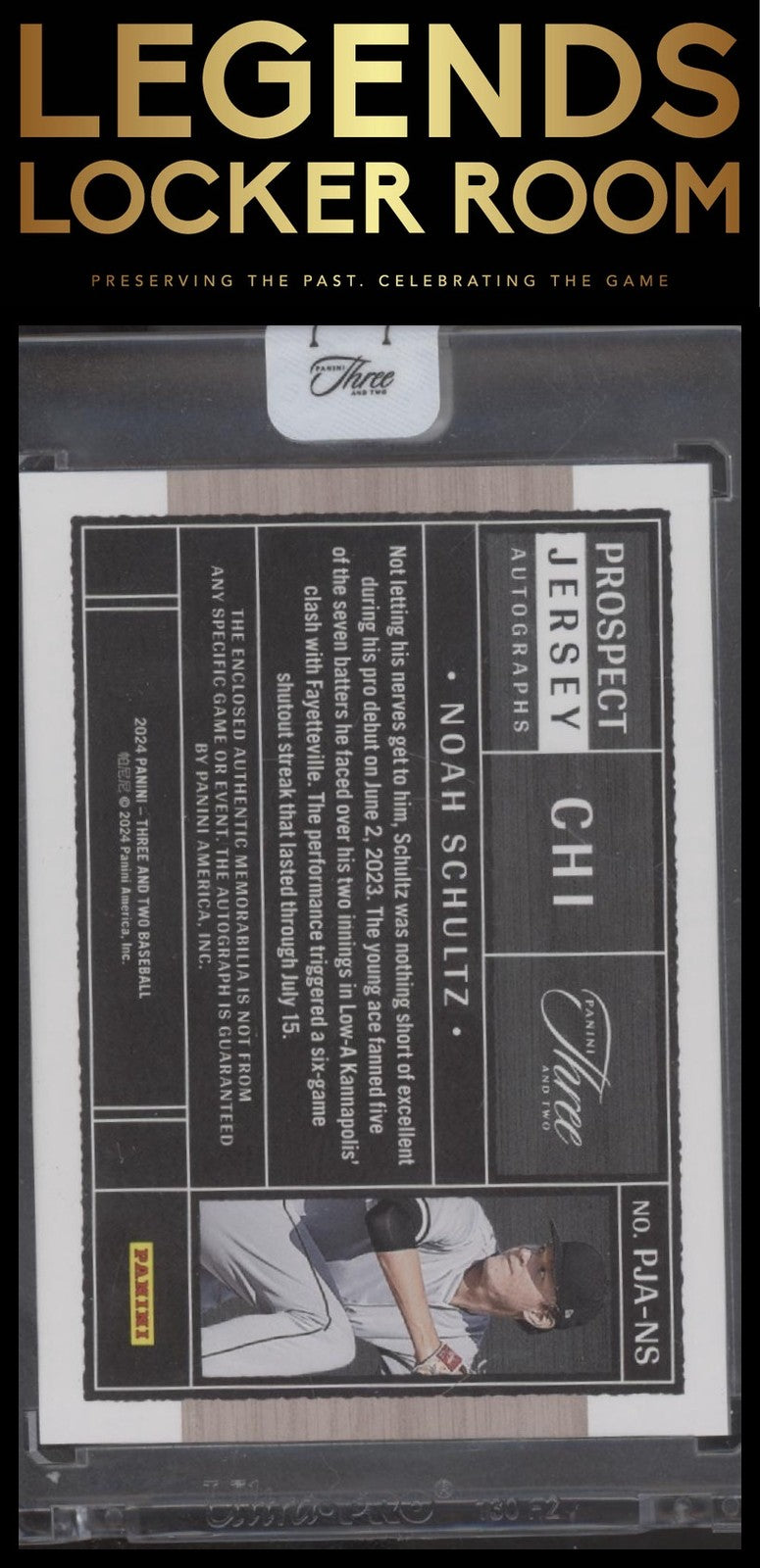 2024 Panini Three and Two Prospect Jersey Holo Silver /49 Noah Schultz Auto