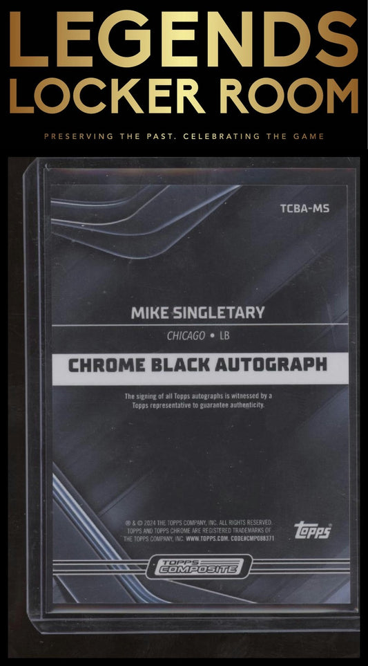 2023 Topps Composite #TCBA-MS Mike Singletary Topps Chrome Black Autographs