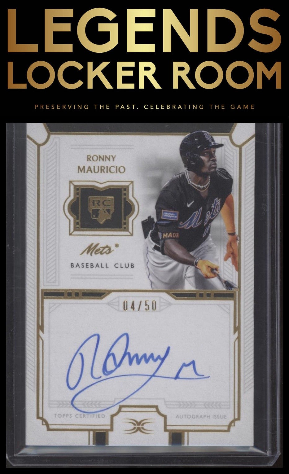 2024 Topps Definitive Collection Ronny Mauricio Definitive Rookie Auto /50