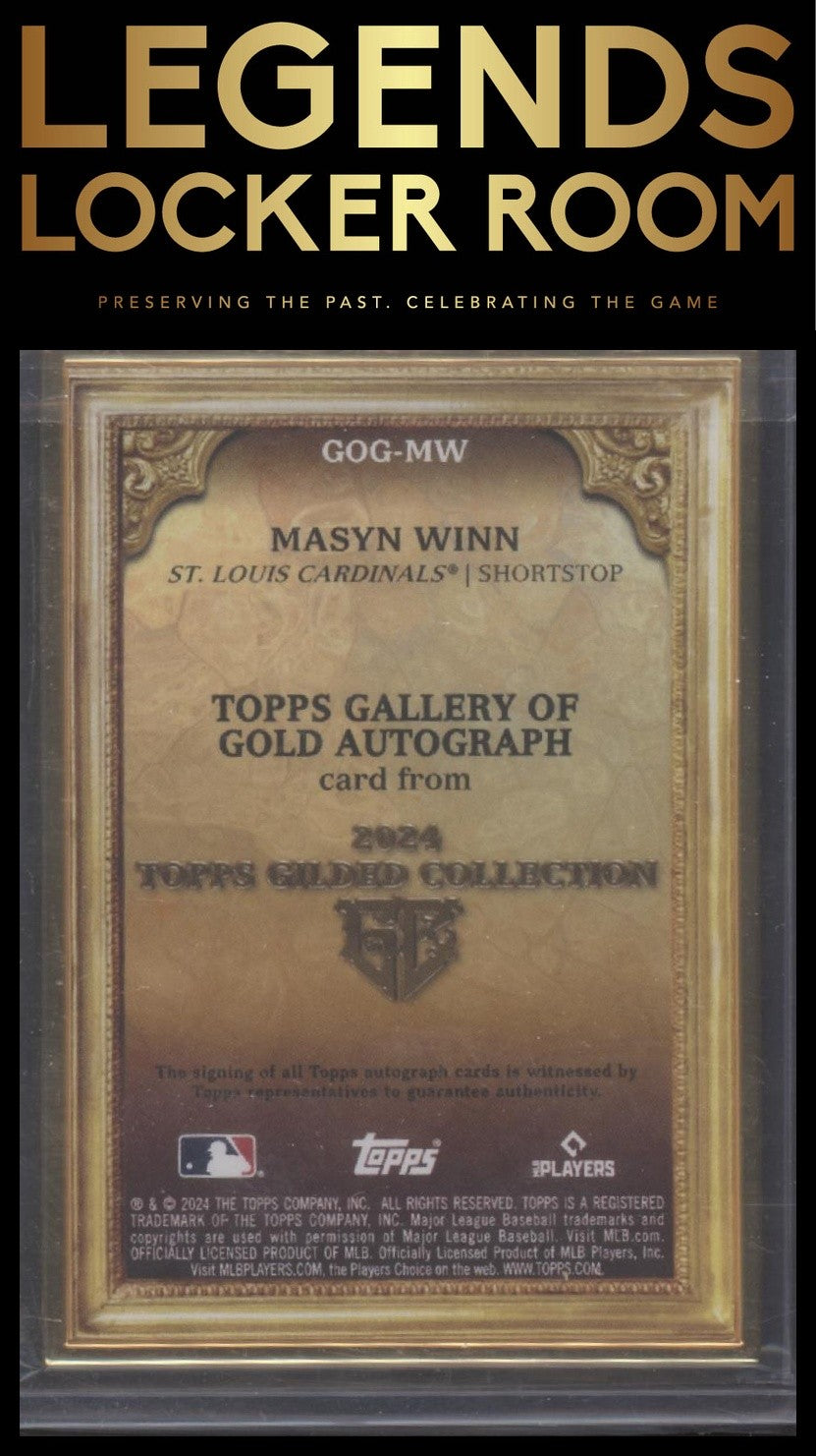 2024 Topps Gilded Collection Masyn Winn Topps Gallery of Gold Auto /50