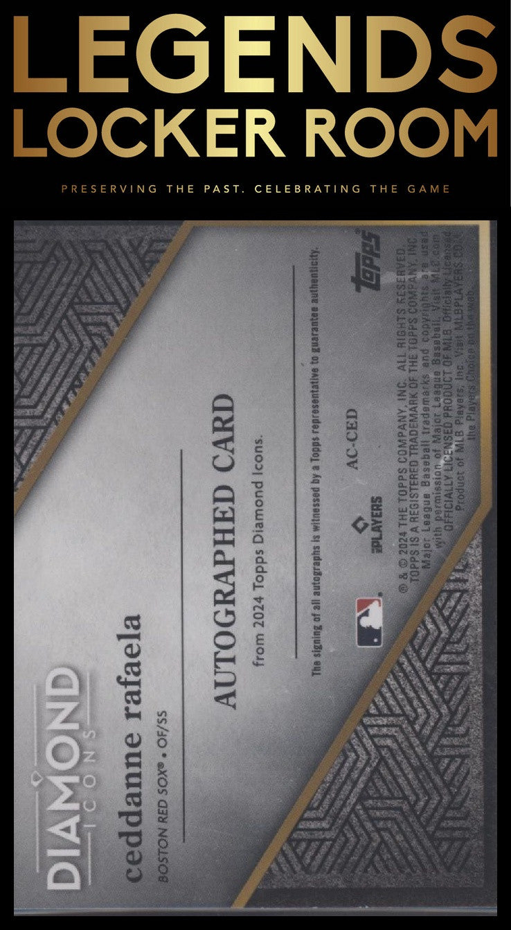2024 Topps Diamond Icons #AC-CED Ceddanne Rafaela Autographs Black #/10