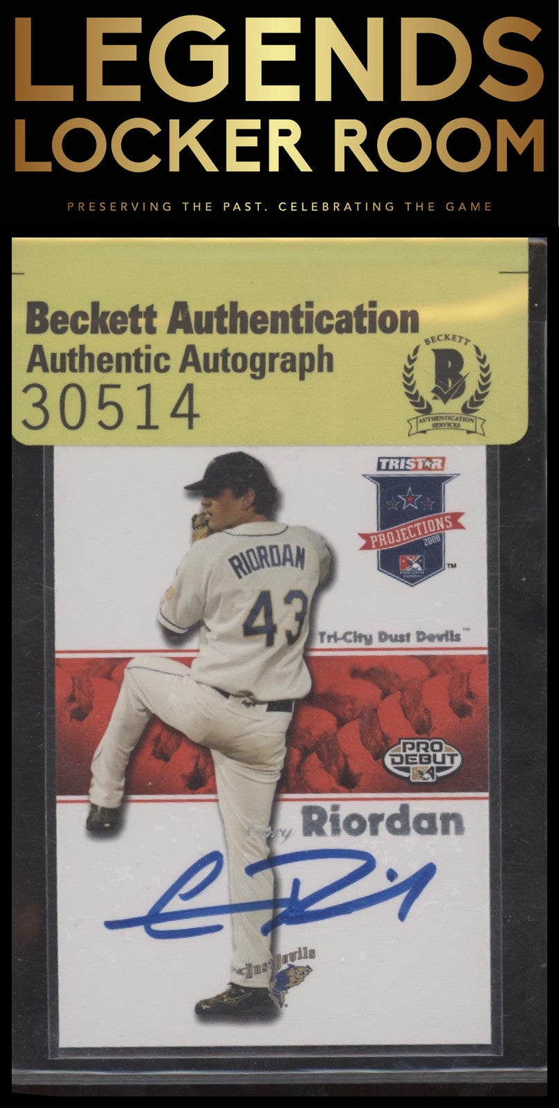 2008 TriStar PROjections #305 Cory Riordan