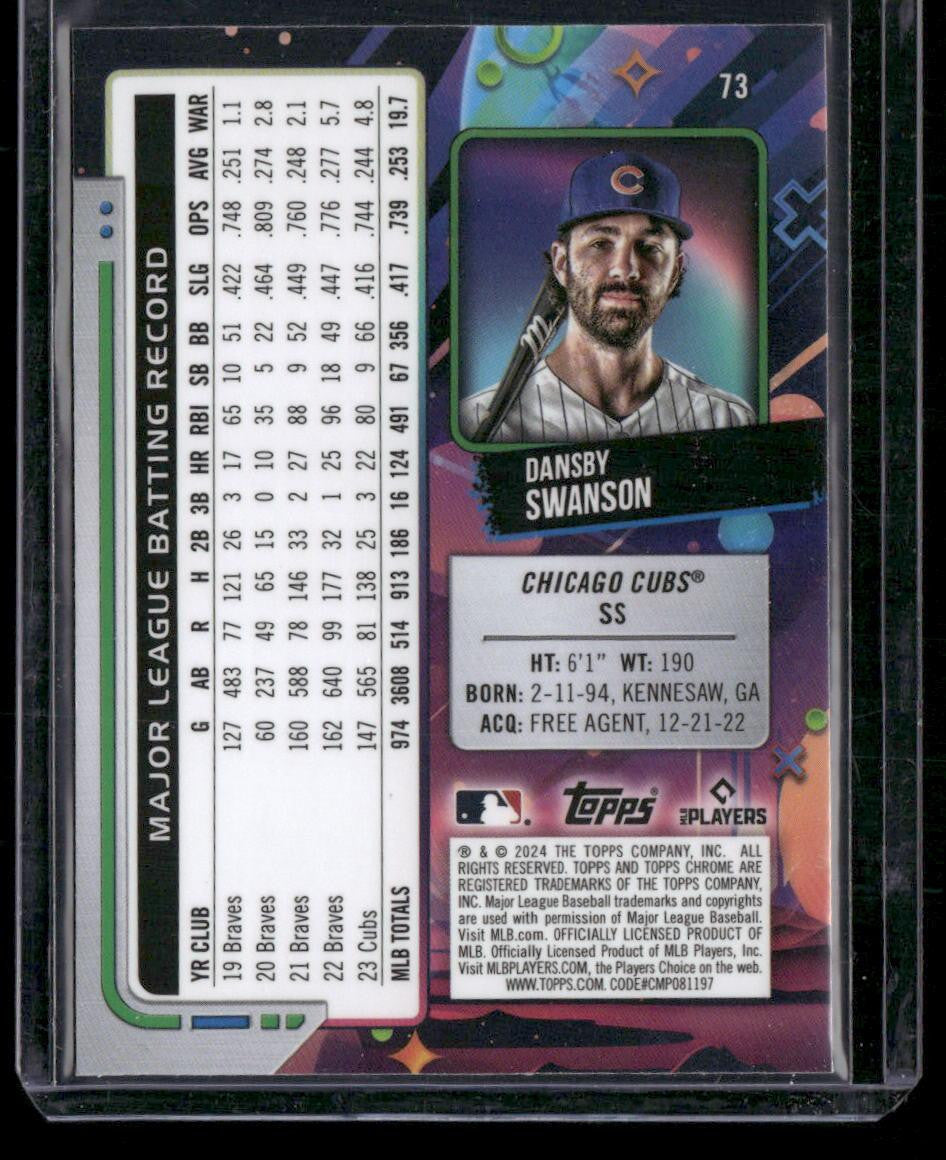 2024 Topps Chrome Cosmic #73 Dansby Swanson