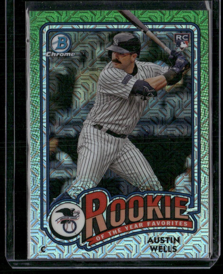 2024 Bowman Chrome #15 Austin Wells  Rookie of The Year Mojo Refractors