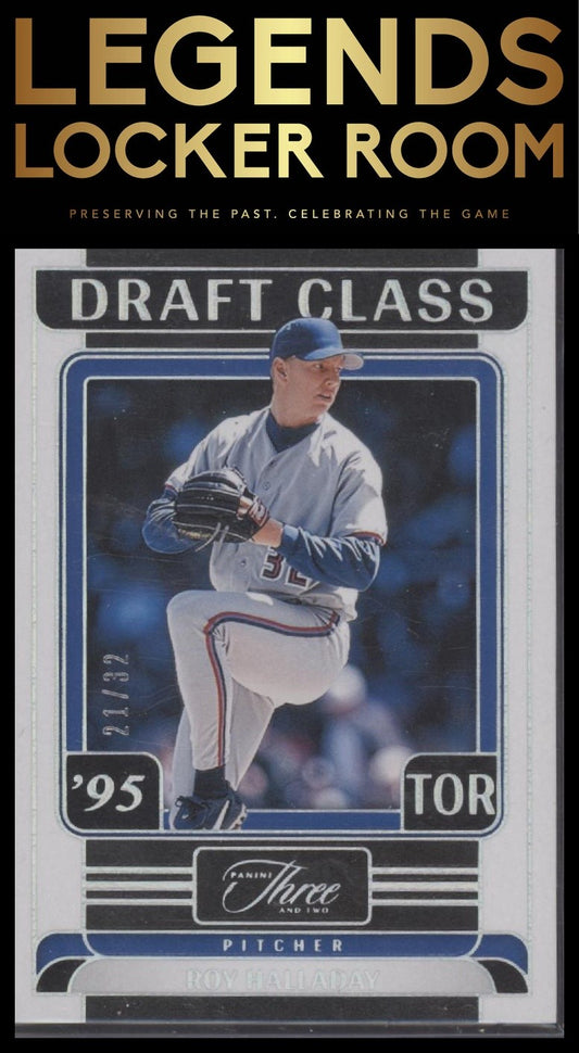2024 Panini Three and Two #35 Roy Halladay Draft Class Full Count #/32