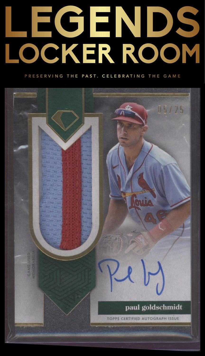 2024 Topps Diamond Icons #AJP-PGO Paul Goldschmidt Autograph Jumbo Patches #/25