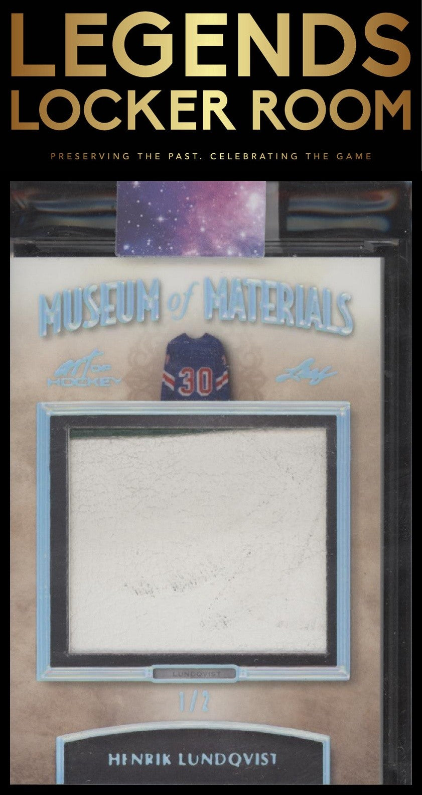2022 Leaf Art of Hockey Henrik Lundqvist Museum of Materials Silver /2