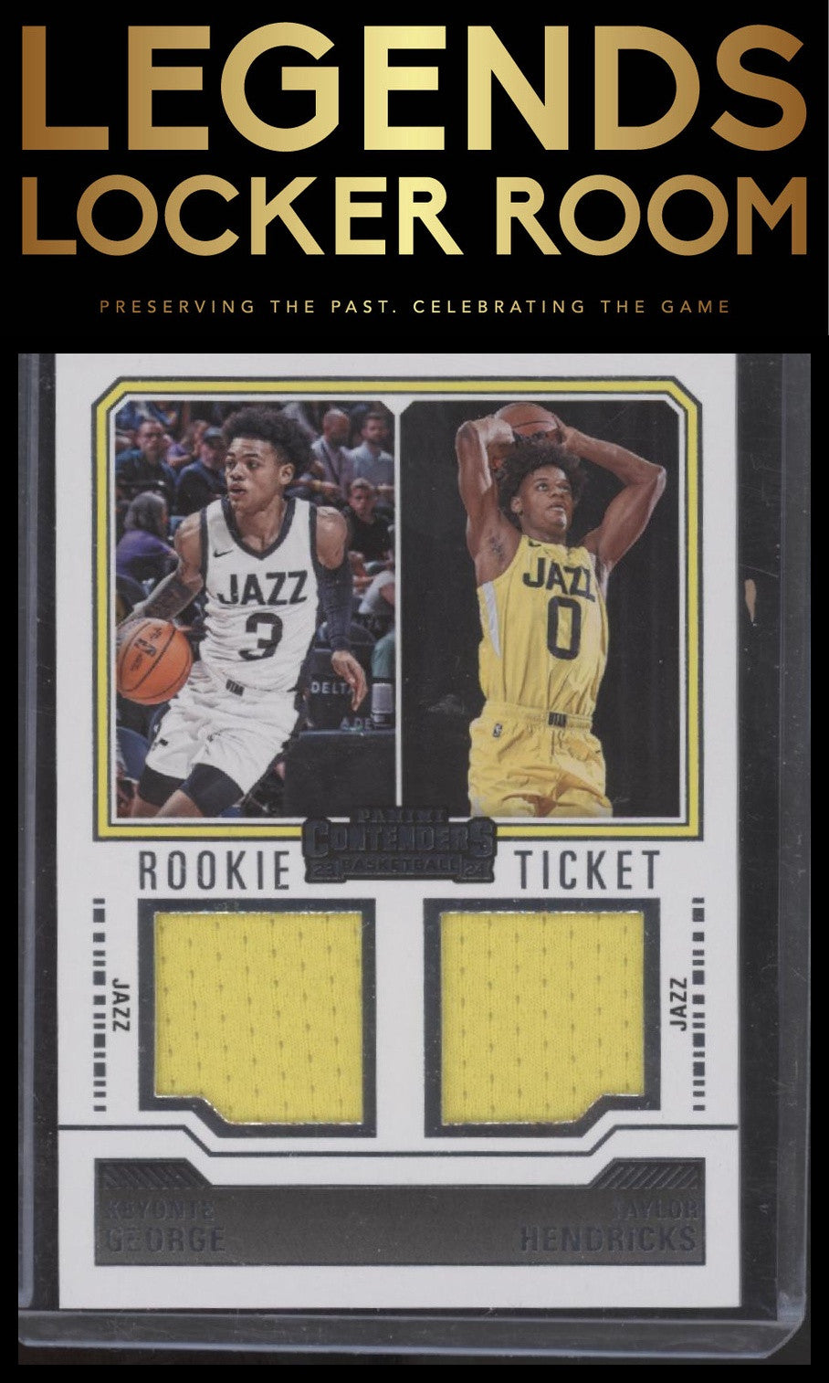 2023-24 Panini Contenders Taylor Hendricks / Keyonte George Rookie Dual Swatches
