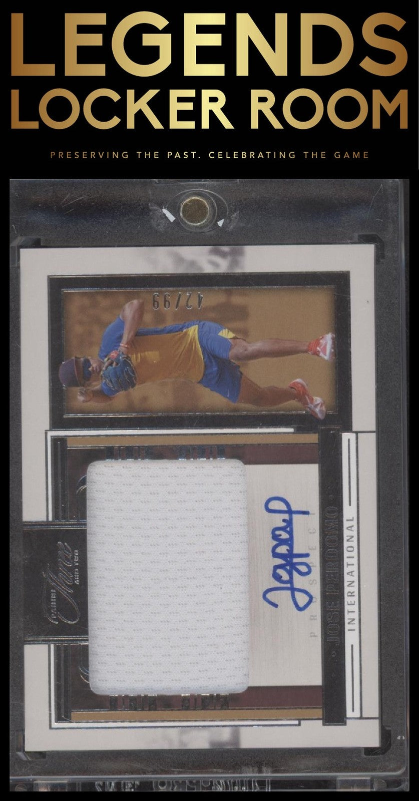 2024 Panini Three and Two Baseball Jose Perdomo Prospect Jersey Auto /99