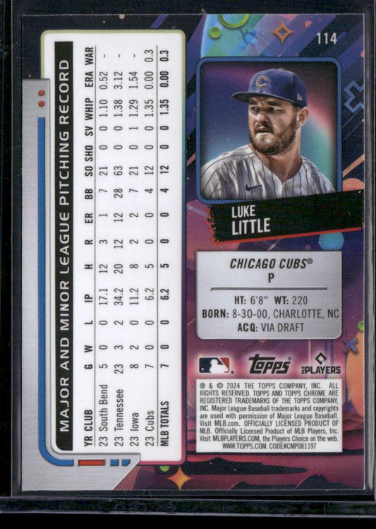 2024 Topps Chrome Cosmic #114 Luke Little