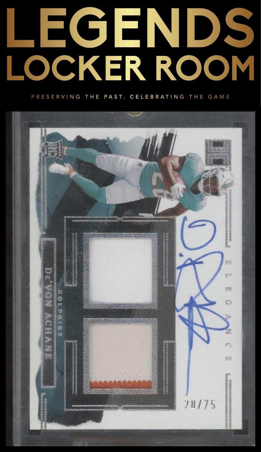 2023 Panini Impeccable #98 De'Von Achane #/75