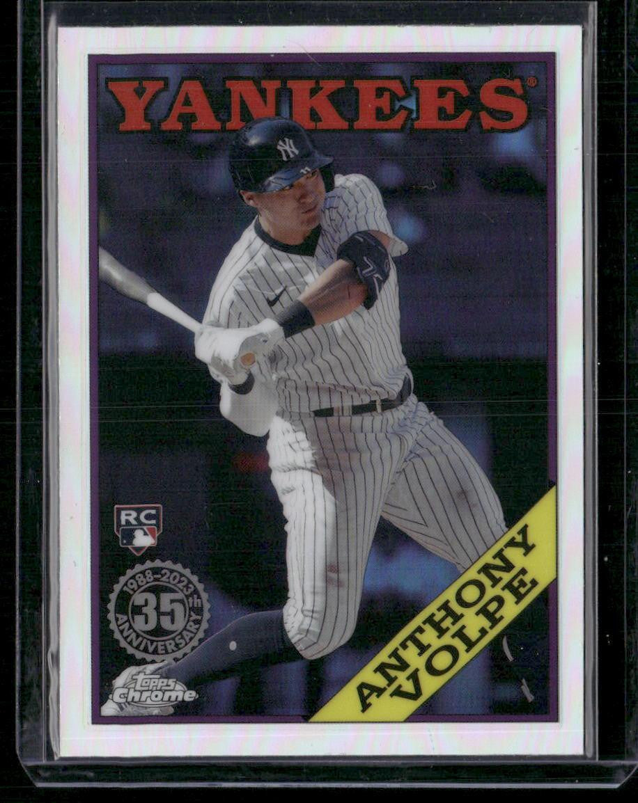 2023 Topps Chrome Update Anthony Volpe 1988 Topps Baseball 35th Anniversary