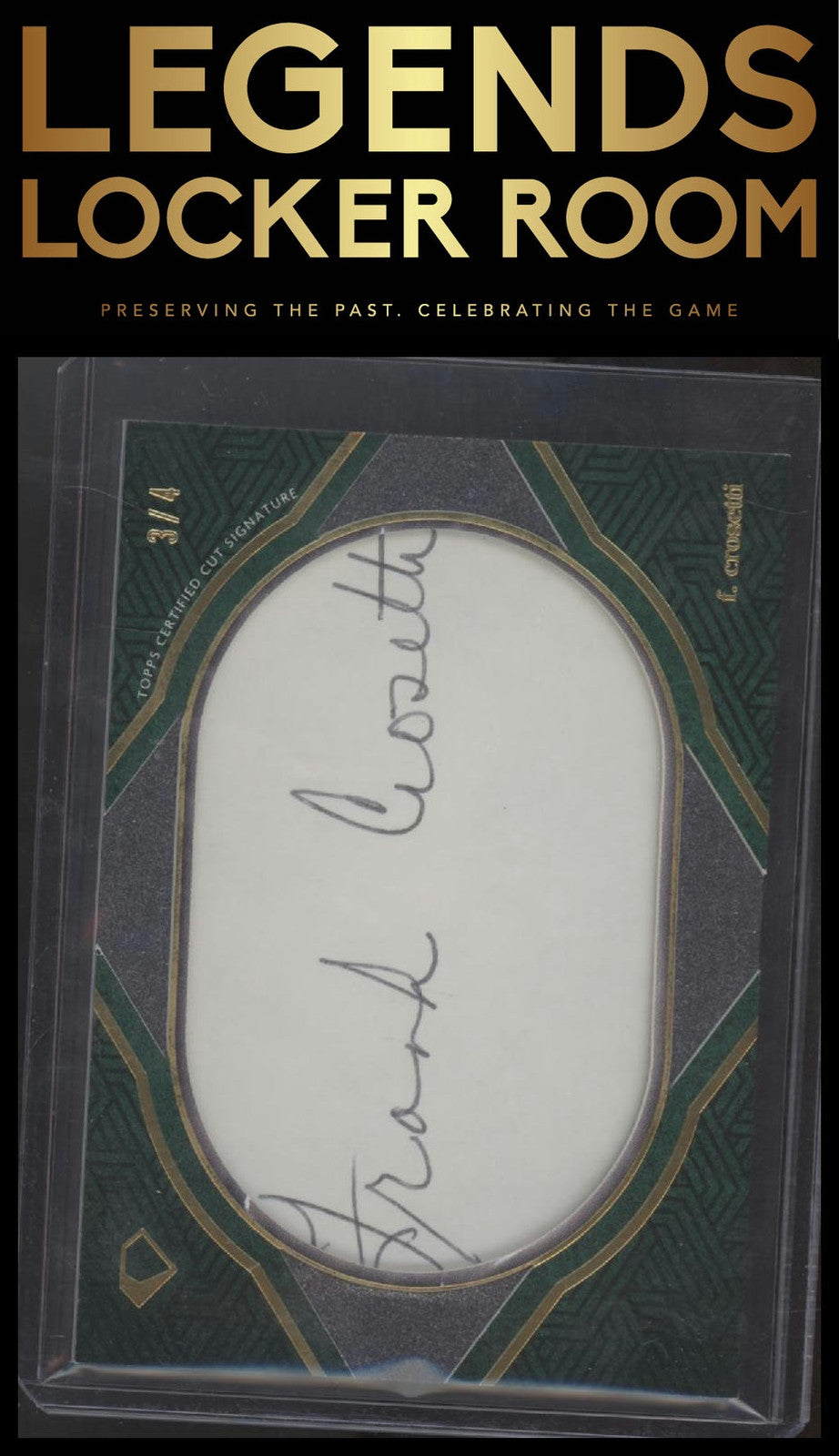 2024 Topps Diamond Icons #CS-FC Frankie Crosetti Cut Signatures #/4