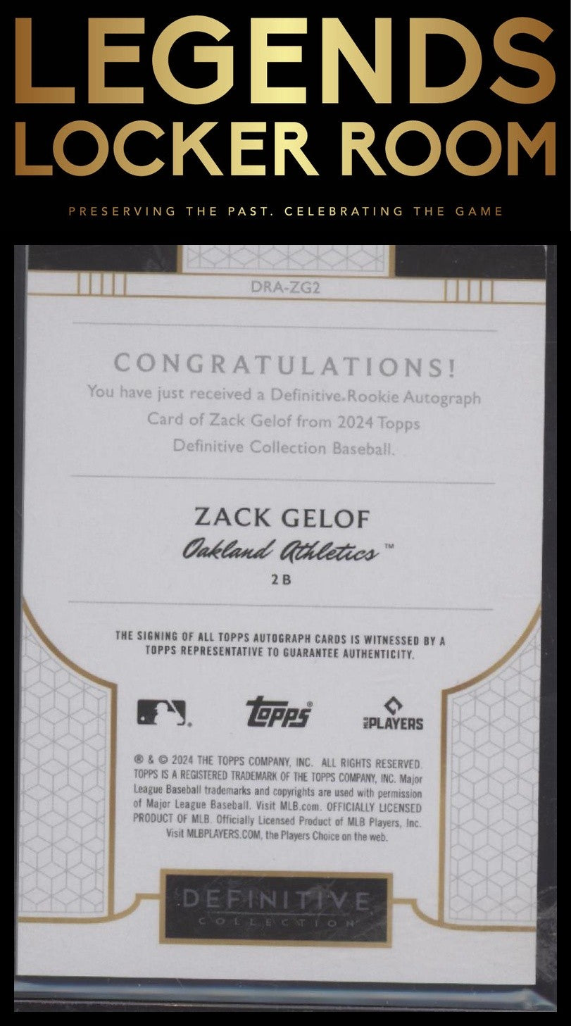 Topps Definitive #DRA-ZG2 Zack Gelof