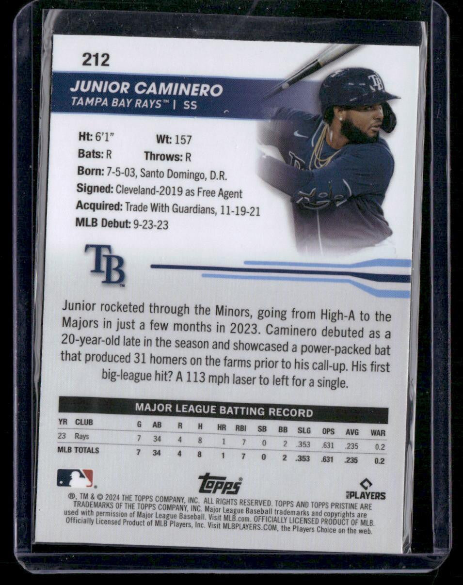 2024 Topps Pristine #212 Junior Caminero