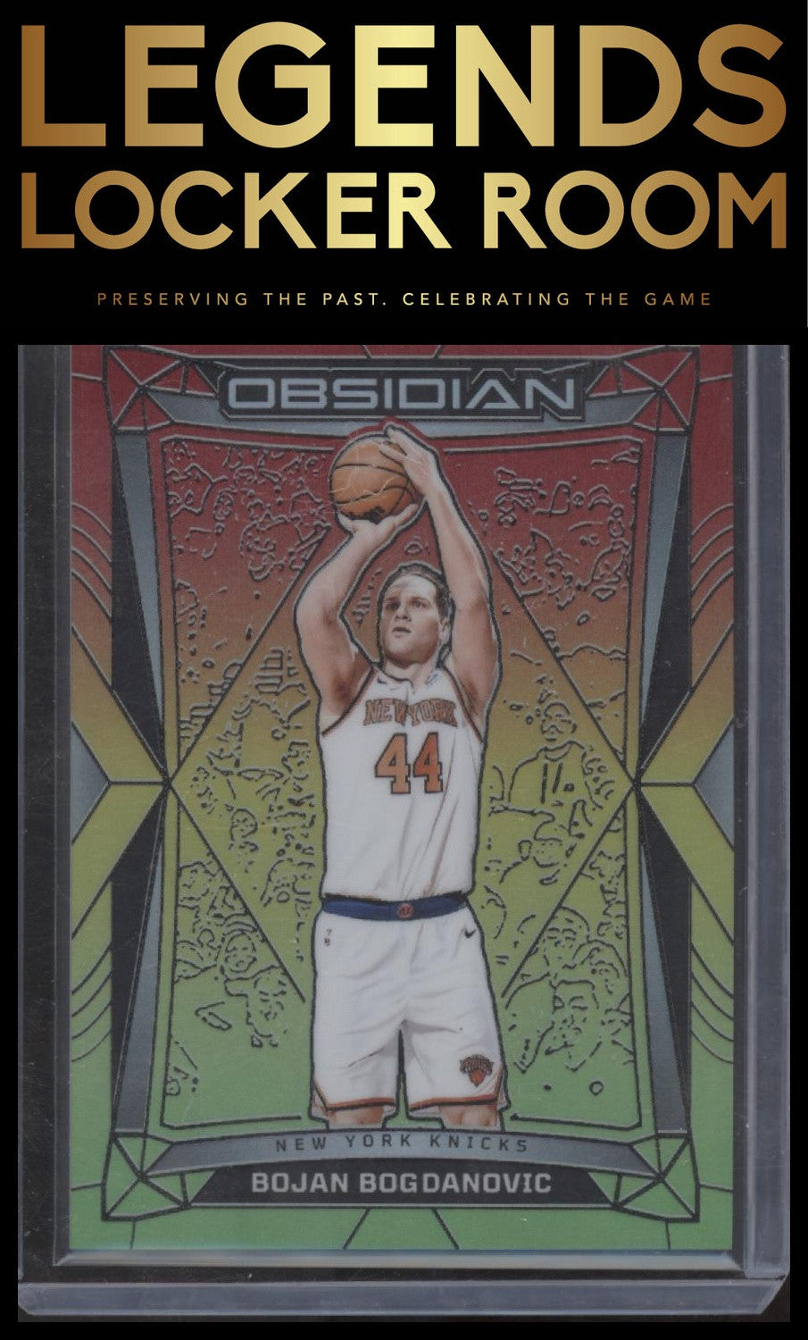 2023-24 Panini Obsidian #163 Bojan Bogdanovic Electric Etch Reggae Flood #/75