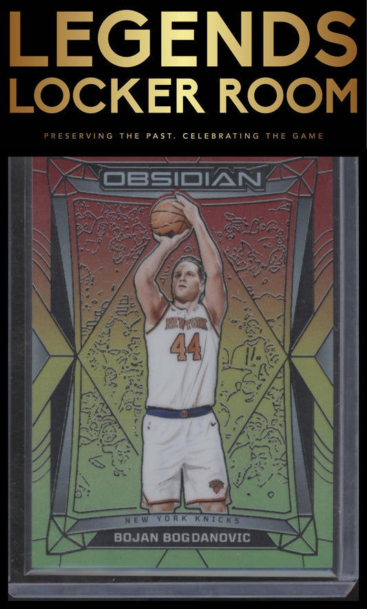 2023-24 Panini Obsidian #163 Bojan Bogdanovic Electric Etch Reggae Flood #/75