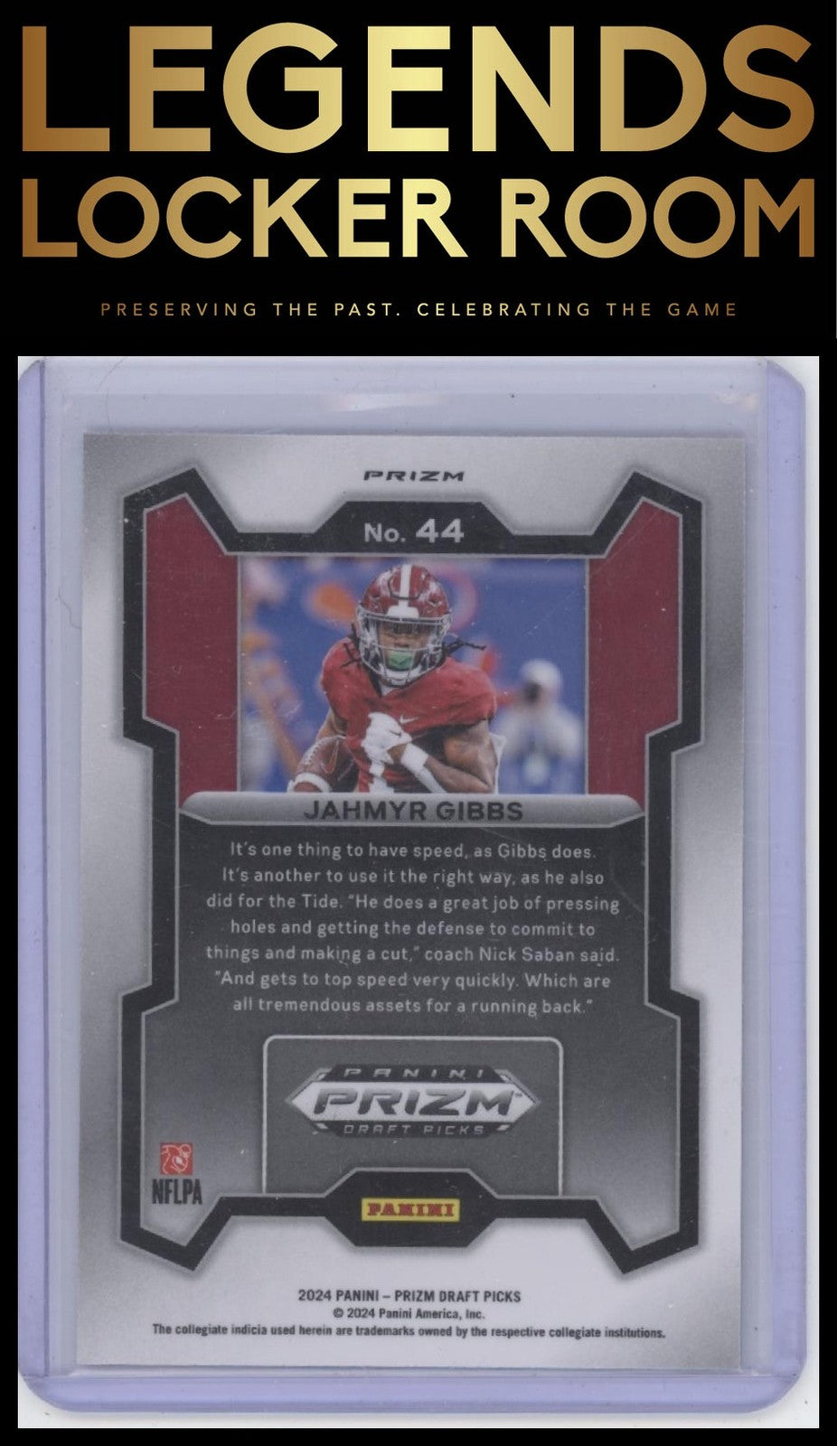 2024 Panini Prizm Draft Picks #44 Jahmyr Gibbs Silver