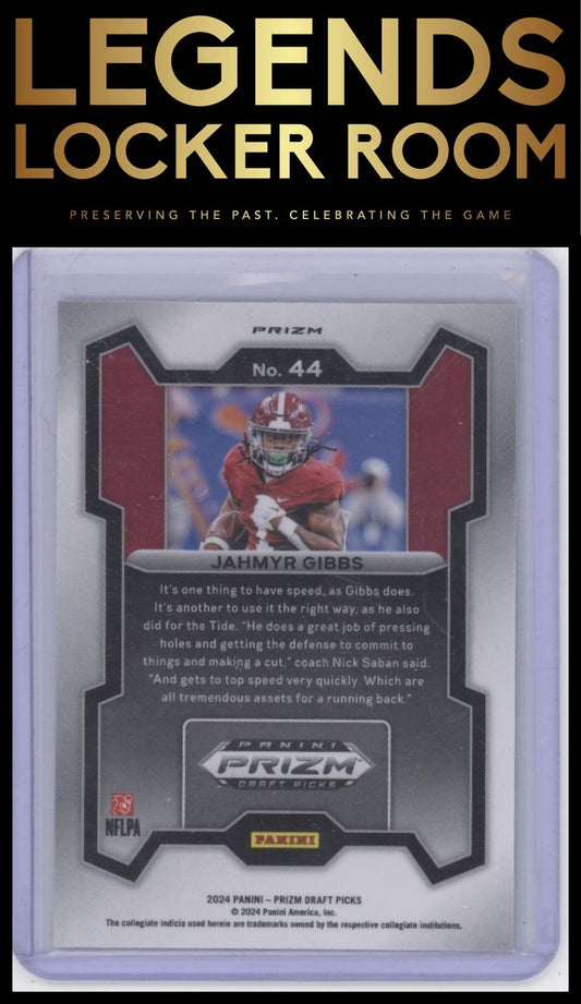 2024 Panini Prizm Draft Picks #44 Jahmyr Gibbs Silver