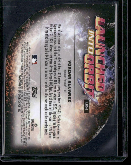 2024 Topps Chrome Cosmic #LIO-8 Yordan Alvarez Launched into Orbit