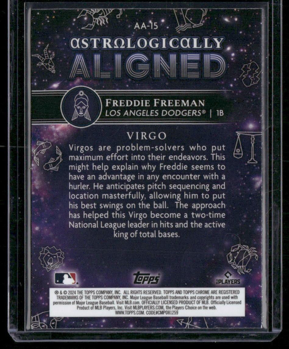 2024 Topps Chrome Cosmic #AA-15 Freddie Freeman Astrologically Aligned