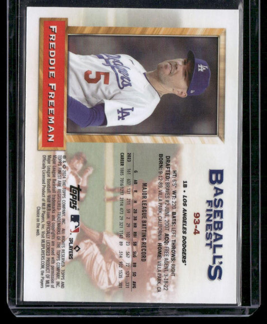 2024 Finest #93-4 Freddie Freeman What If... 1993 Finest Prototypes