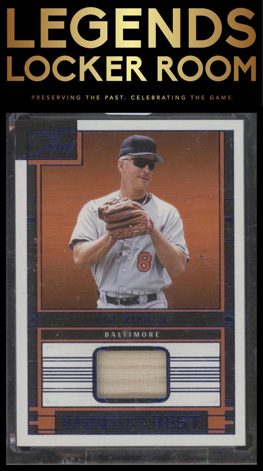 2024 Panini Three and Two Cal Ripken Baseball's Best Memorabilia Blue #/15