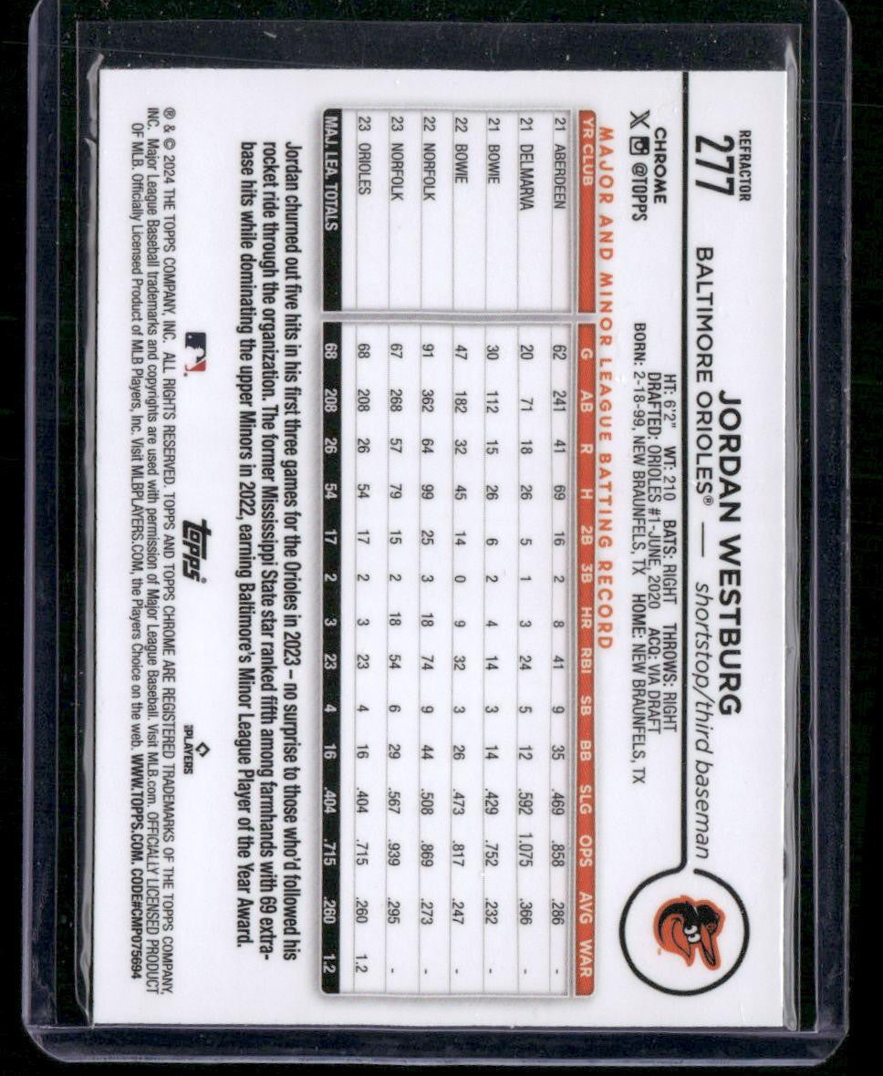2024 Topps Chrome #277 Jordan Westburg Refractor