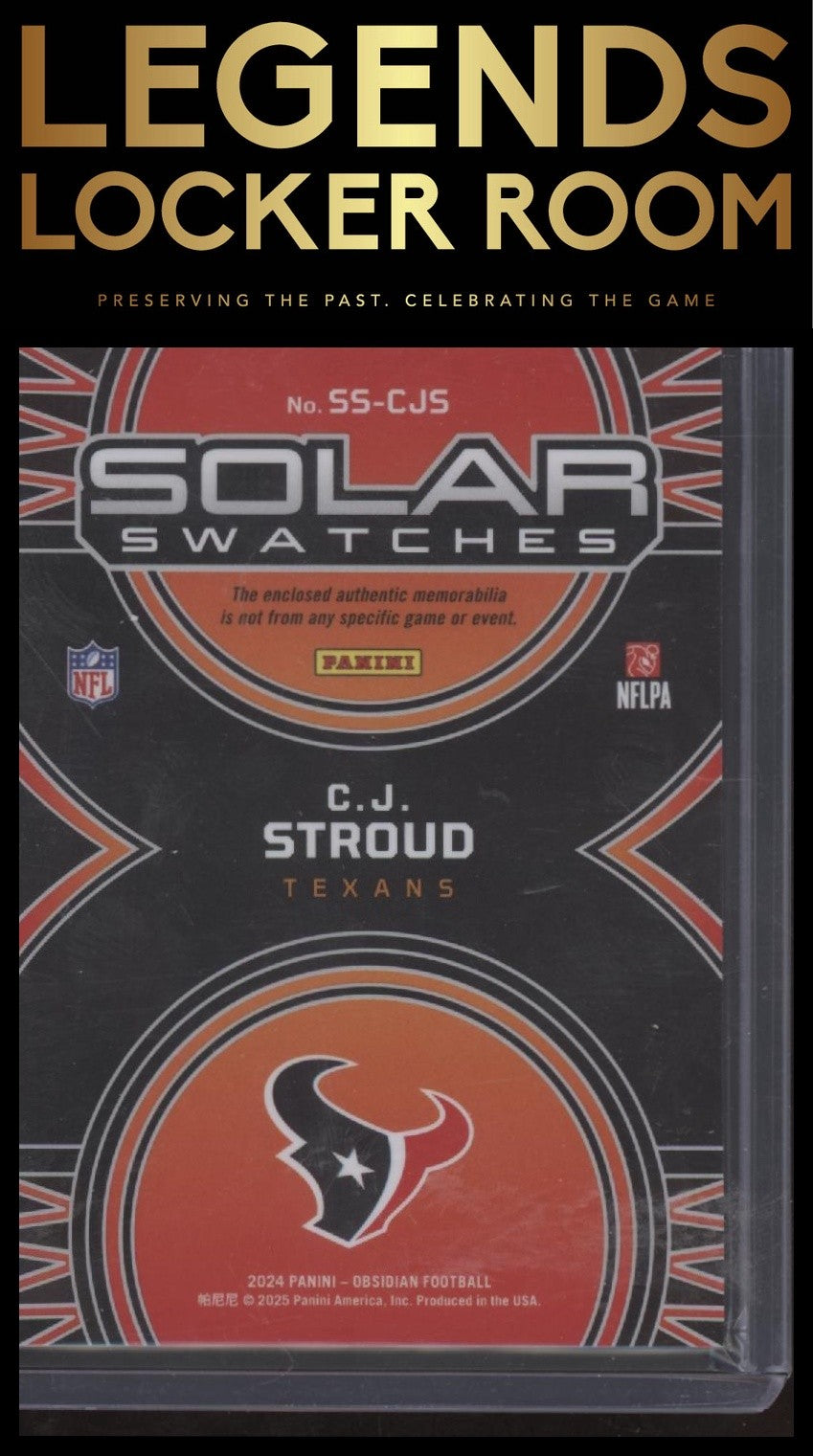 2024 Panini Obsidian - Solar Swatches #18 C.J. Stroud