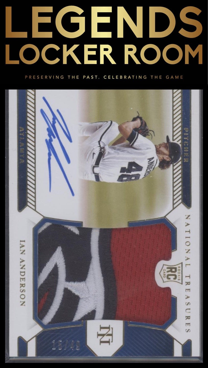 2021 National Treasures Ian Anderson Rookie Material Auto Gold #/49