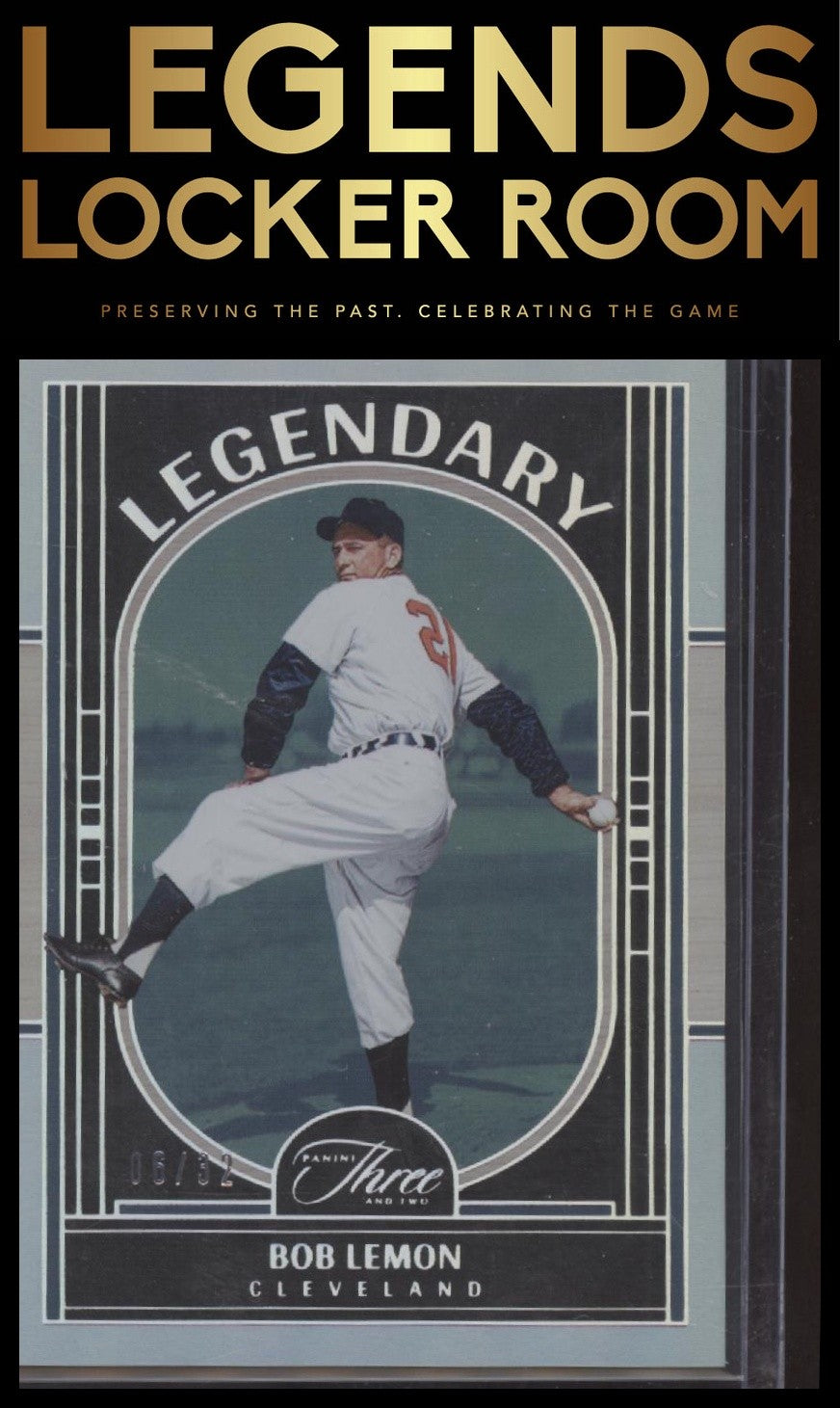2024 Panini Three and Two #20 Bob Lemon Legendary Three and Two #/32