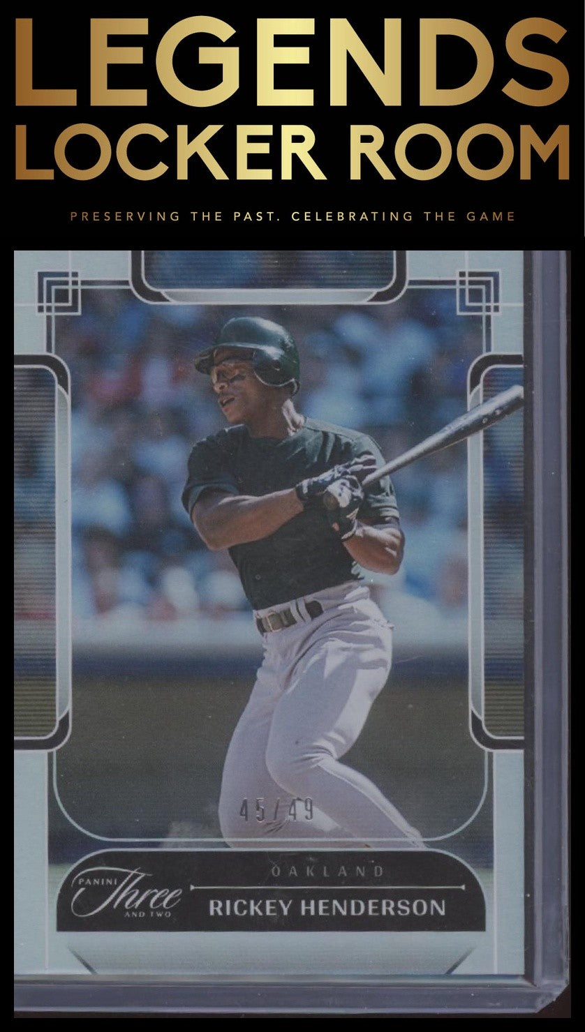 2024 Panini Three and Two #20 Rickey Henderson Holo Silver #/49