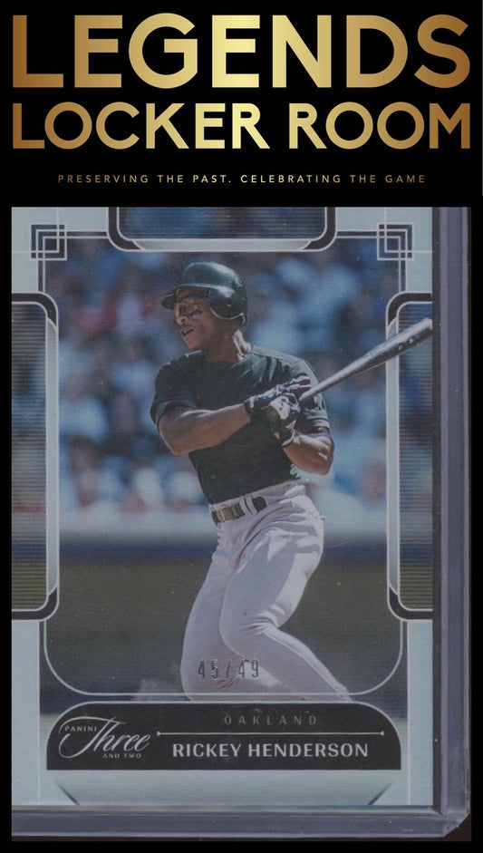 2024 Panini Three and Two #20 Rickey Henderson Holo Silver #/49