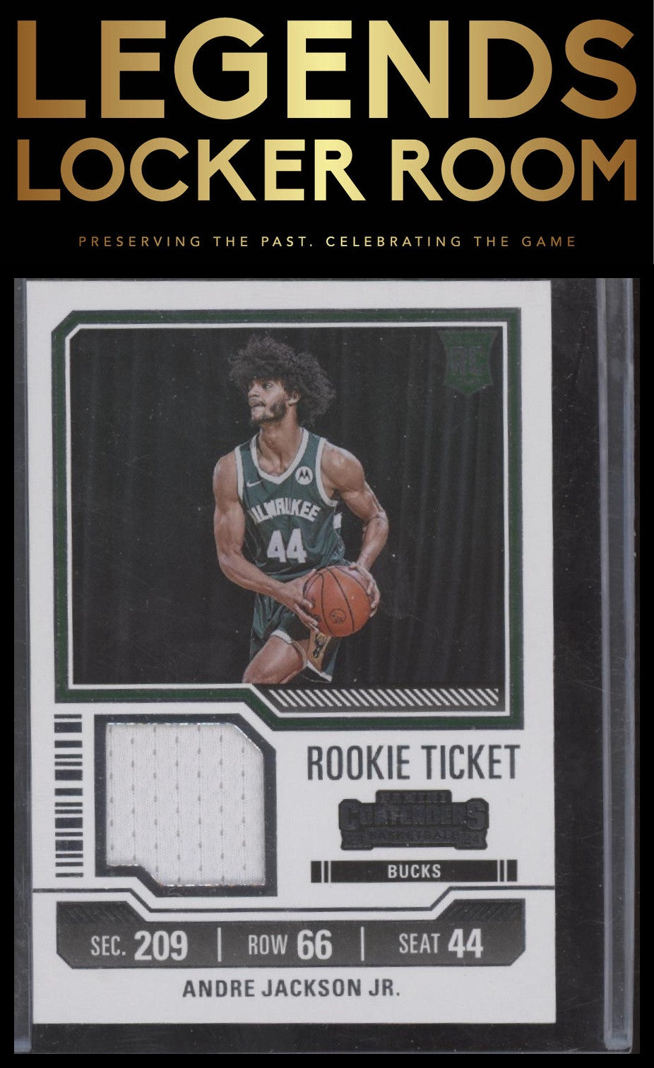 2023-24 Panini Contenders #RTS-AJJ Andre Jackson Jr. Rookie Ticket Swatches