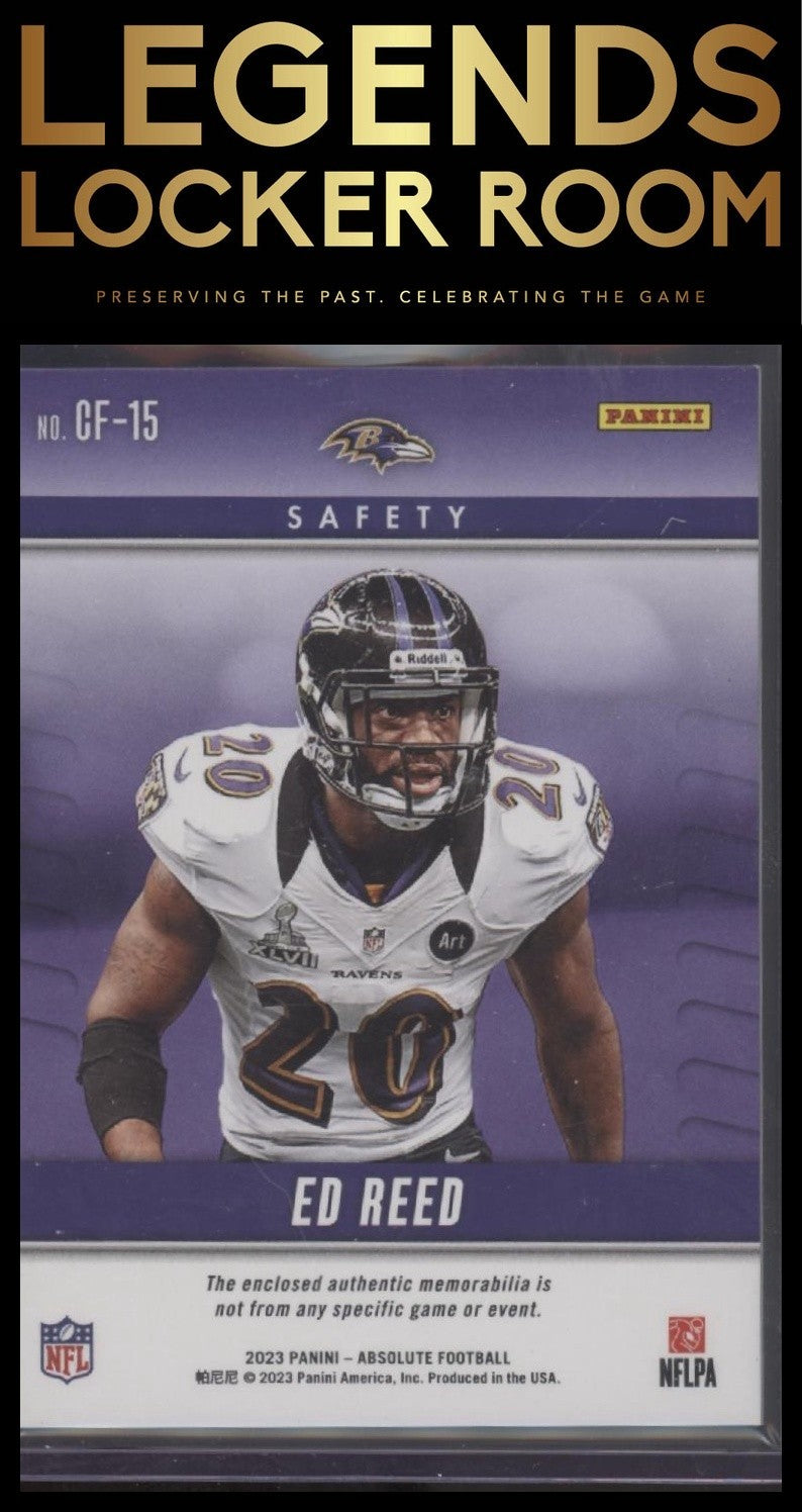 2023 Panini Absolute #CF-15 Ed Reed Championship Fabric
