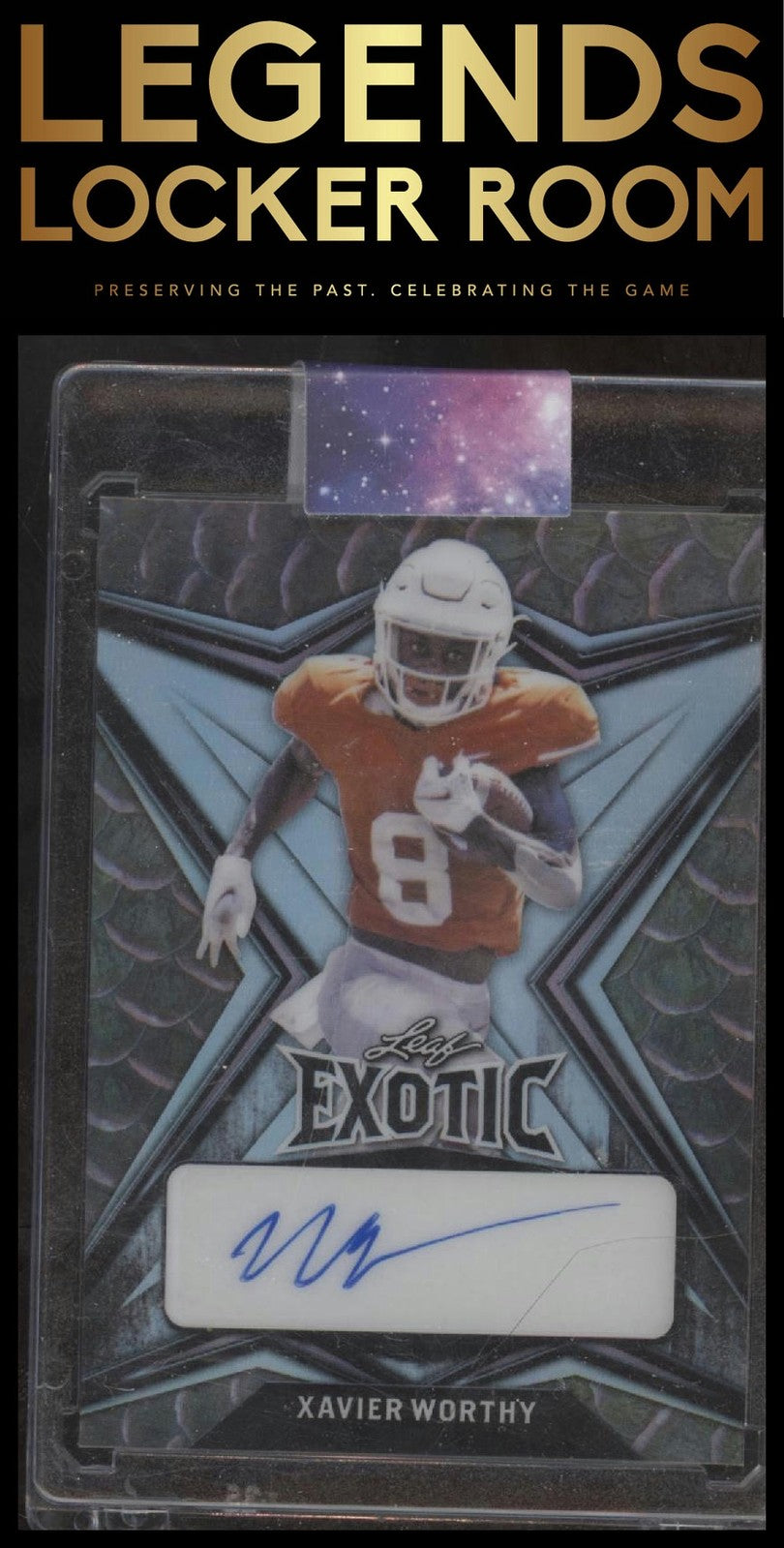 2022 Leaf Exotic #BA-XW1 Xavier Worthy Fish #/3