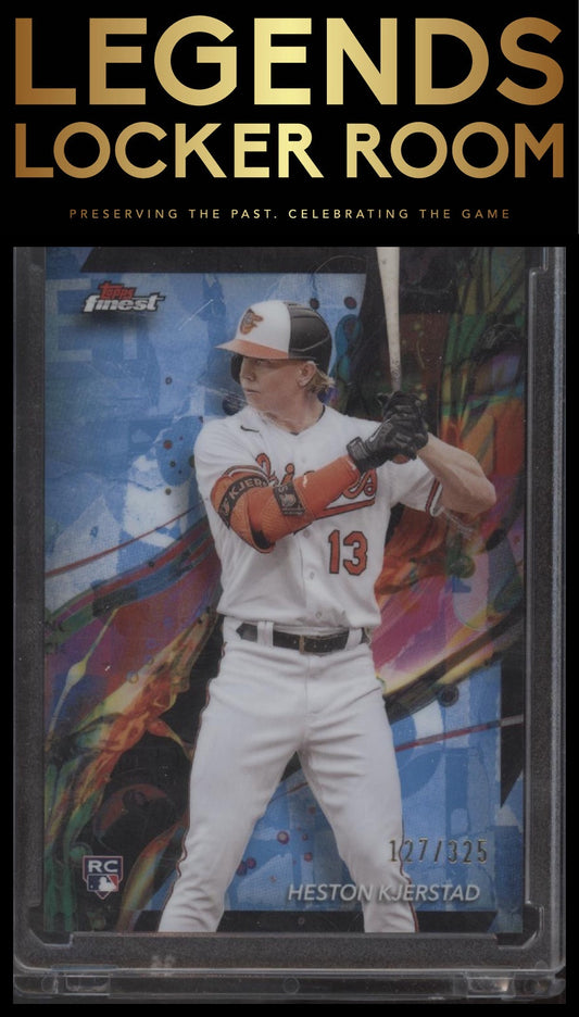 2024 Finest #43 Heston Kjerstad Sky Blue Refractors #/325