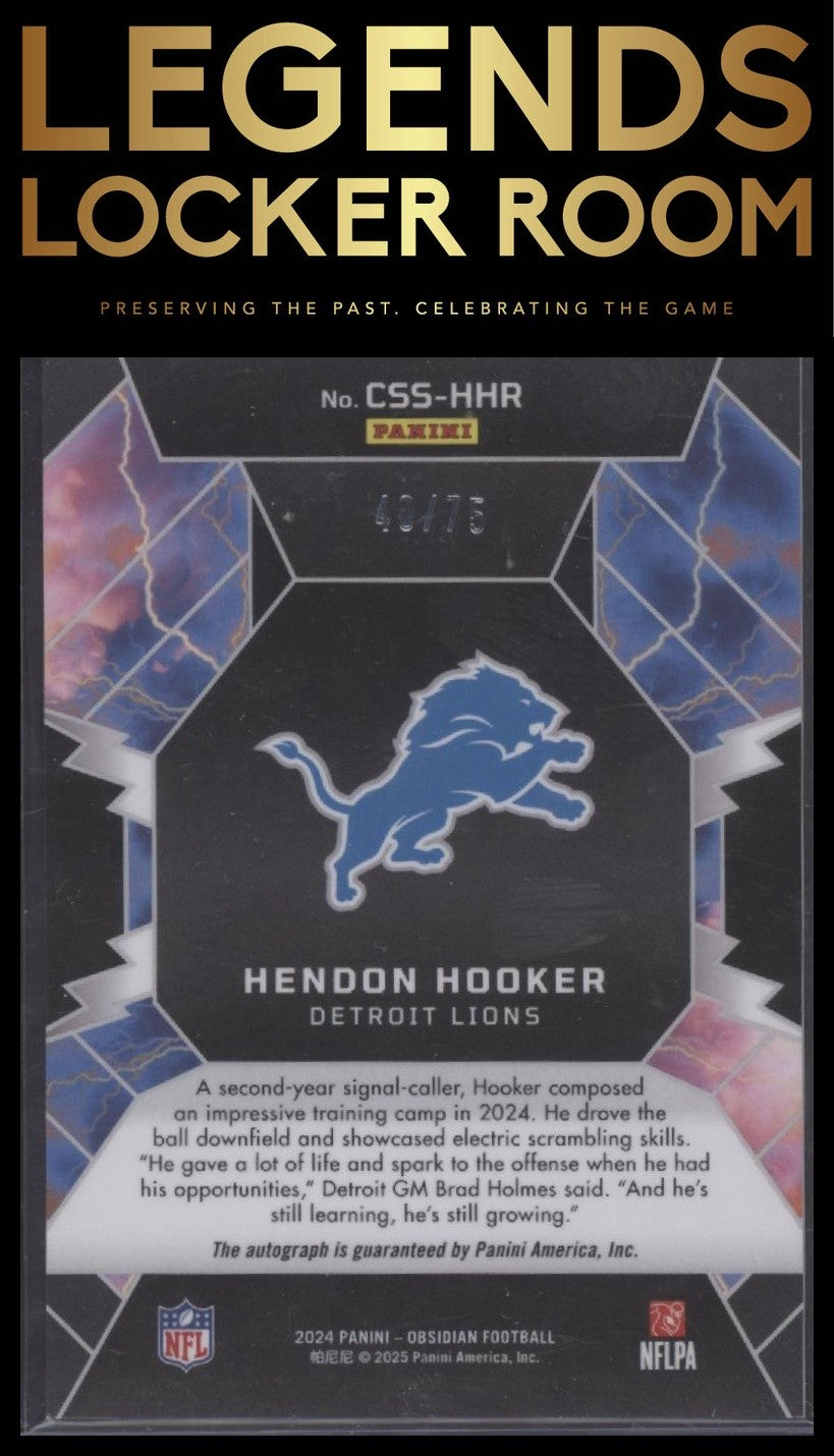 2024 Panini Obsidian Hendon Hooker Cosmic Storm Red /75