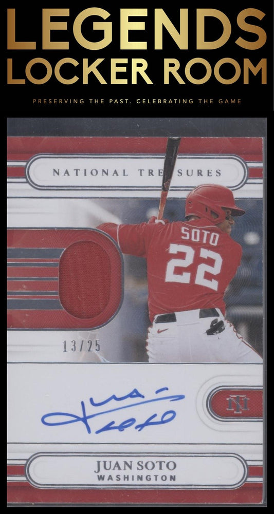 2021 Panini National Treasures Juan Soto Treasured Material Signatures /25
