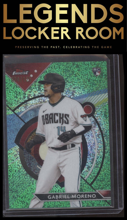 2023 Finest #89 Gabriel Moreno Green Speckle Refractor #/125