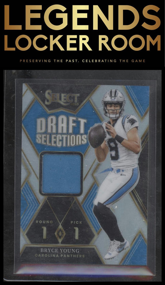 2023 Panini Select #DAM-BYO Bryce Young Draft Selections Memorabilia Prizm #/99