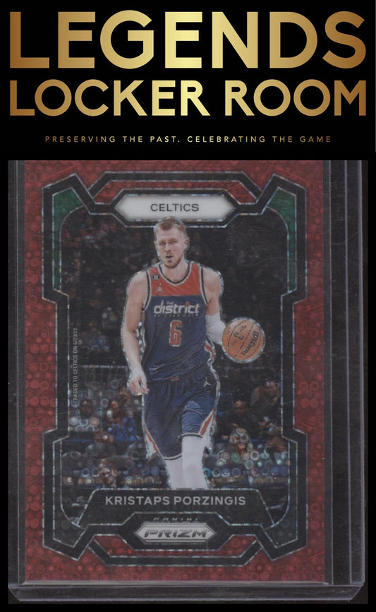 2023-24 Panini Prizm #8 Kristaps Porzingis Prizms Fast Break Red #/100