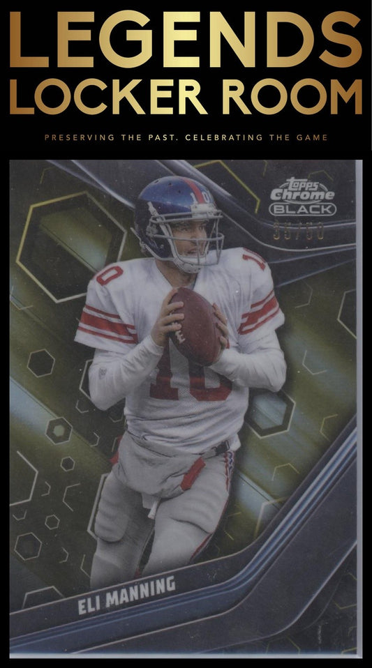 2023 Topps Composite #134 Eli Manning Topps Chrome Black Gold Refractor #/50