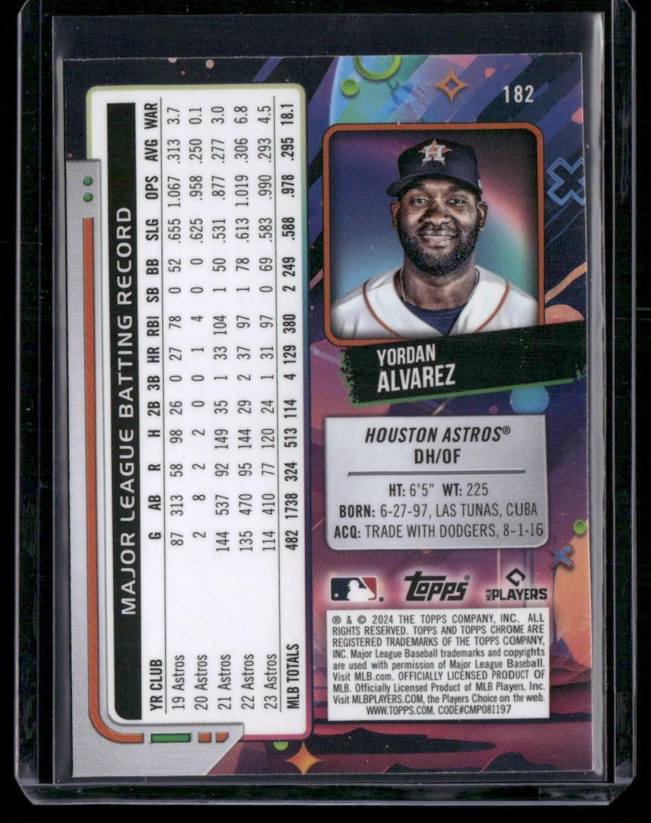 2024 Topps Chrome Cosmic #182 Yordan Alvarez
